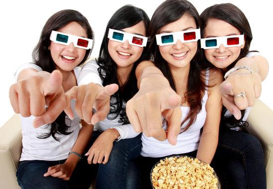 four-girls-watching-movie