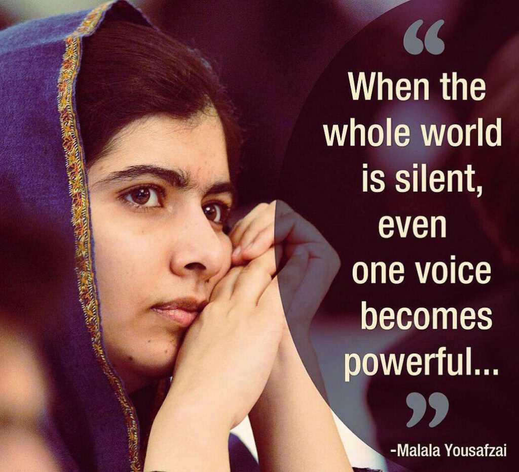 When world is silent eve one voice becomes powerful